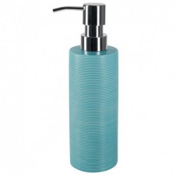 Spirella Distributeur de savon Céramique TUBE RIBBED Bleu Spirella