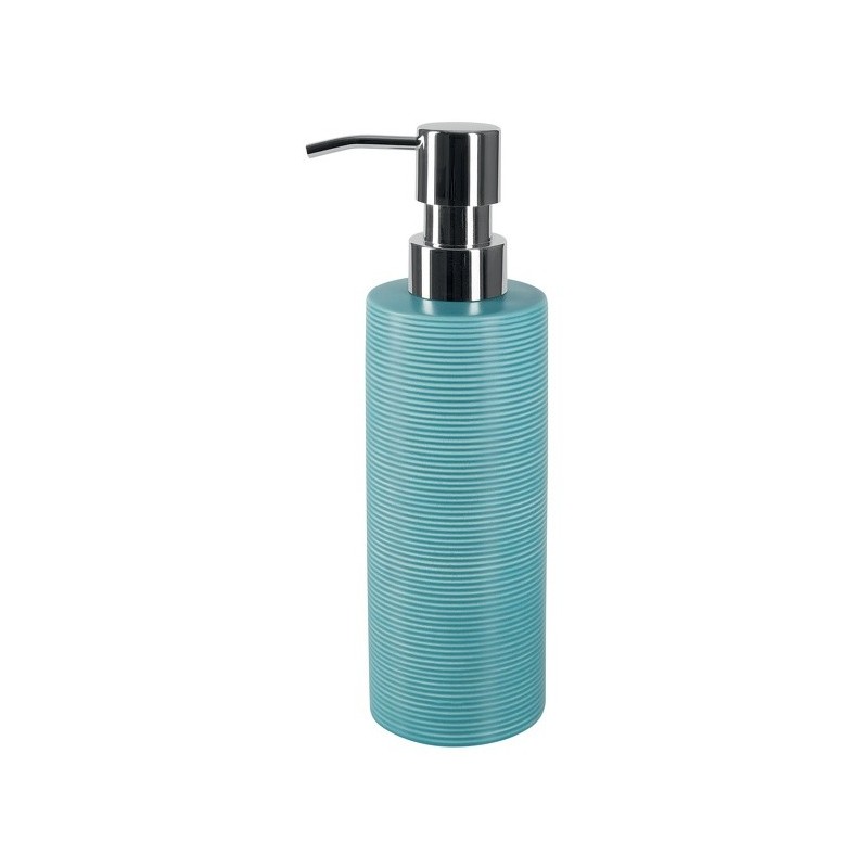 Distributeur de savon Céramique TUBE RIBBED Bleu Spirella Spirella