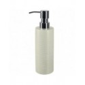 Spirella Distributeur de savon Céramique TUBE RIBBED Beige Spirella