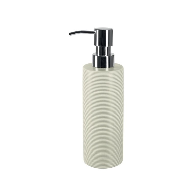 Spirella Soap dispenser Ceramic TUBE RIBBED Cement Spirella