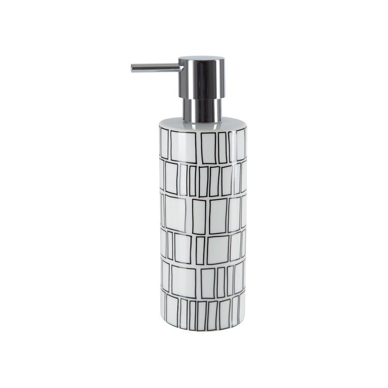 Distributeur de savon Porcelaine VISBY Noir & Blanc Spirella Spirella