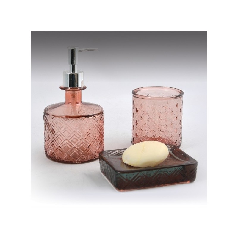 Distributeur de savon verre recyclé CARMINA Terracotta Spirella Spirella
