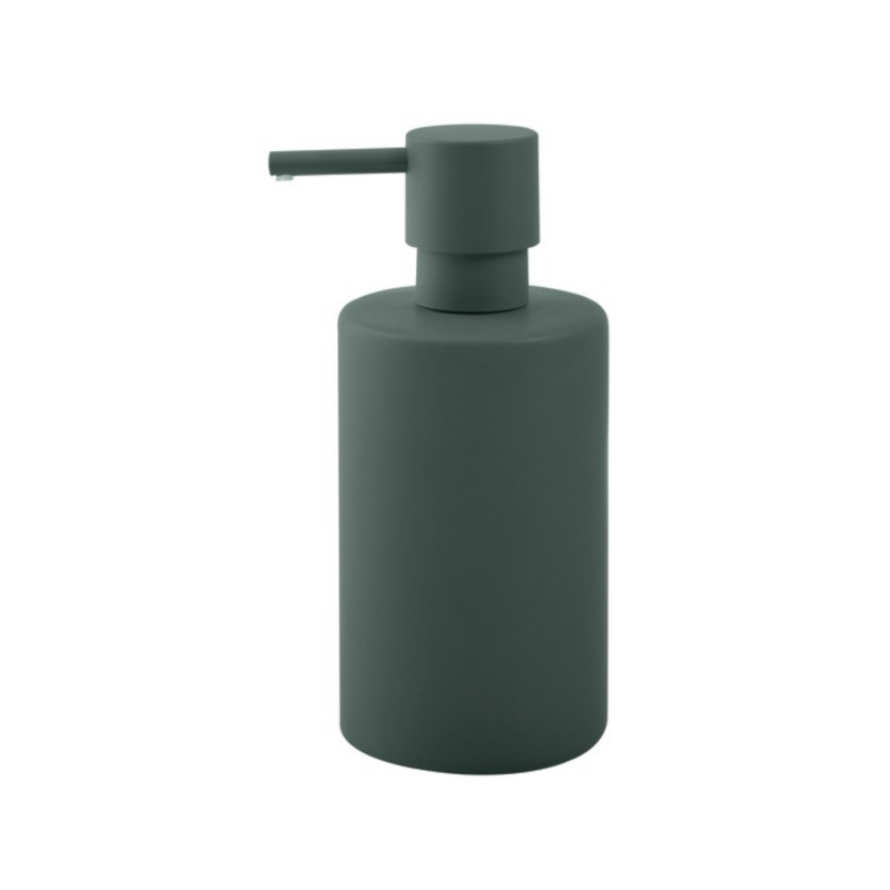 Spirella Dispensador de Jabón Cerámica TUBE-MATT Verde Oscuro Mate Spirella