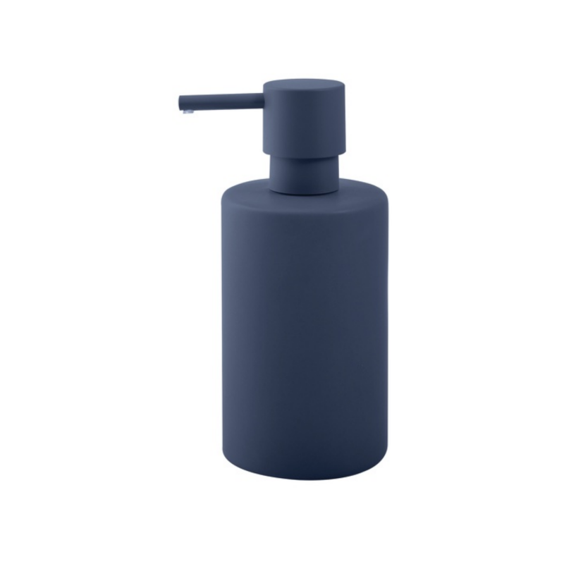Spirella Distributeur de savon Céramique TUBE-MATT Bleu Foncé Mat