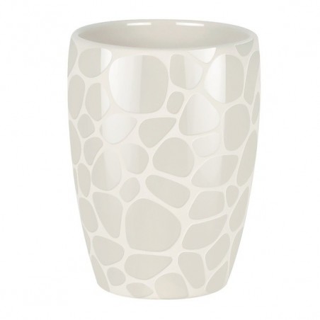 Spirella Goblet Céramique DARWIN PEBBLE Blanc Brillant Spirella