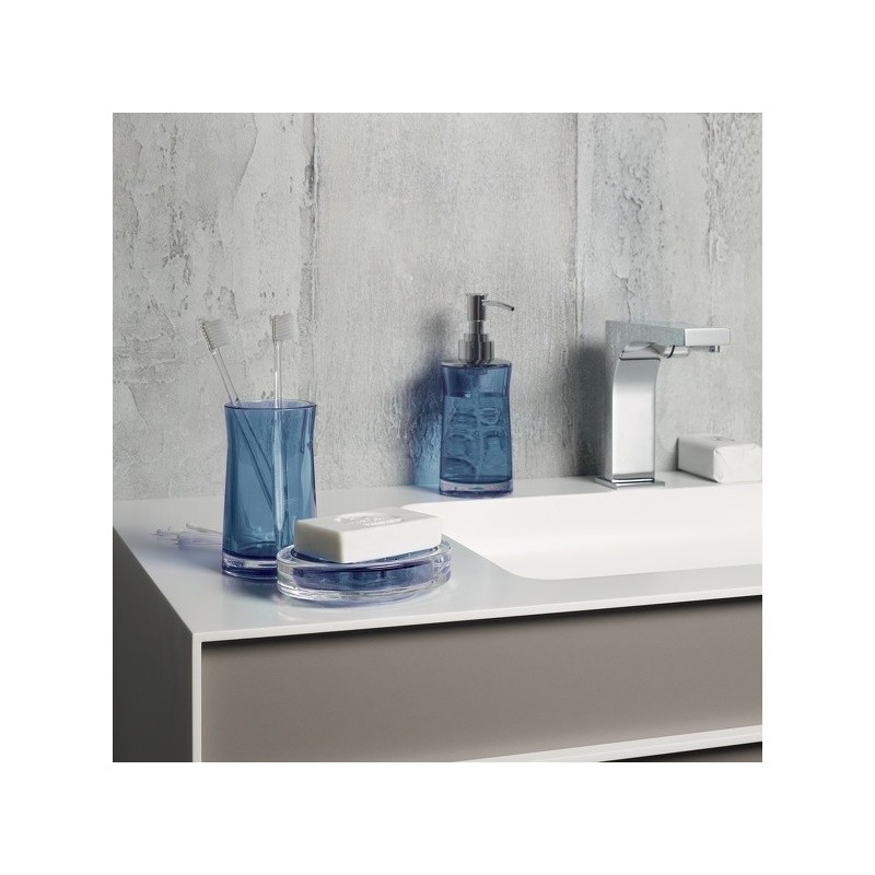 Spirella Vaso acrílico SYDNEY Azul transparente Spirella