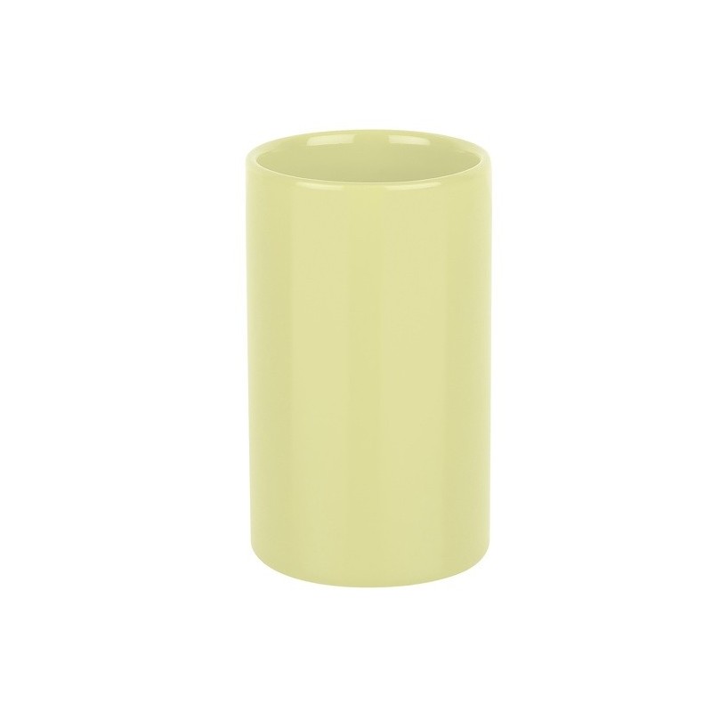 spirella Gobelet Céramique TUBE Jaune Clair Spirella