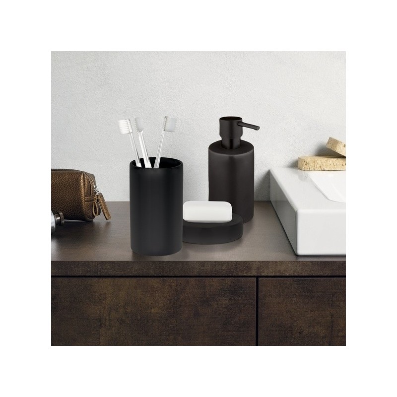 Gobelet Céramique TUBE-matT Noir mat Spirella Spirella