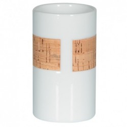 Spirella Vaso de Porcelana TUBE NATURE Blanco y Beige Spirella
