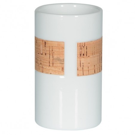 Spirella Gobelet Porcelaine TUBE NATURE Blanc & Beige Spirella
