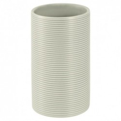 Spirella Vaso cerámico TUBE RIBBED Cemento Spirella