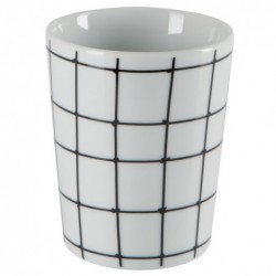 Spirella Vaso de Porcelana VISBY Blanco y Negro Spirella