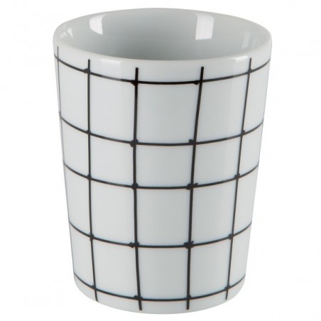 Spirella Gobelet Porcelaine VISBY Noir & Blanc Spirella