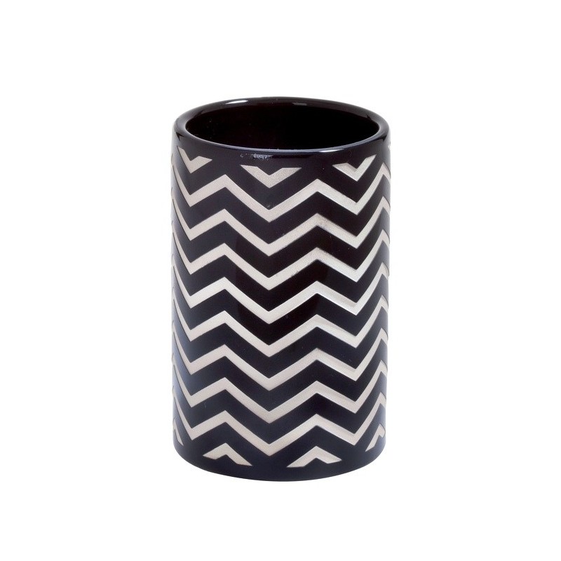 spirella Gobelet Céramique WAVE Noir & Blanc Spirella