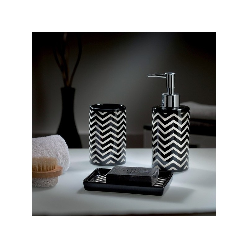 Gobelet Céramique WAVE Noir & Blanc Spirella Spirella