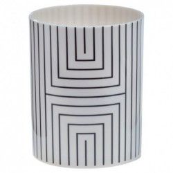 Spirella Vaso Polyresin GRAPHIC Blanco y Negro Spirella
