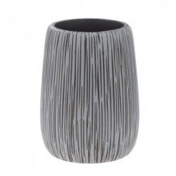 Spirella Vaso Poliresina HOLLIS Gris y Blanco Spirella