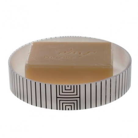 Porte savon savon Polyrésine GRAPHIC Noir & Blanc Spirella Spirella