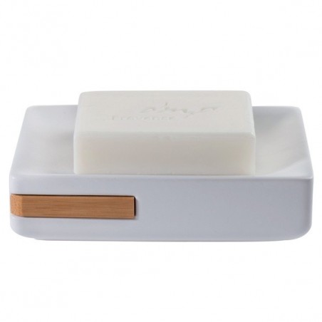 Porte savon Céramique & Bambou OSLO Blanc Spirella Spirella