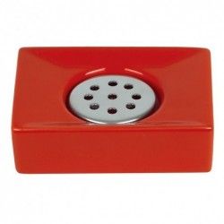 Porte savon Céramique QUADRO Rouge Spirella Spirella