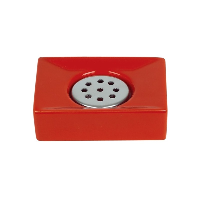 Porte savon Céramique QUADRO Rouge Spirella Spirella
