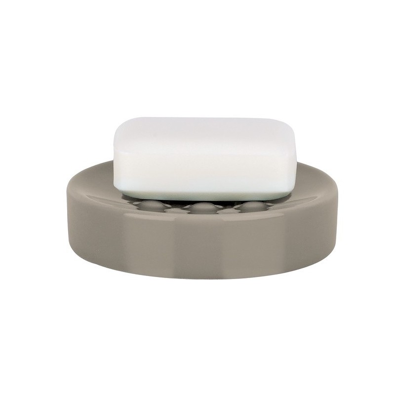 Spirella Porte savon Céramique TUBE Taupe Spirella