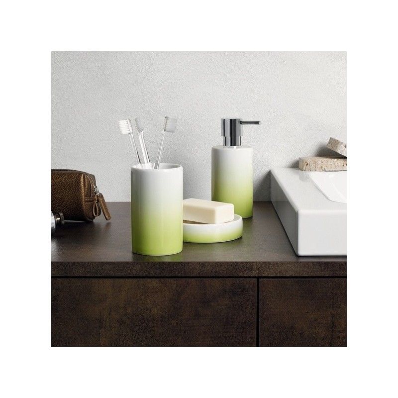 Porte savon Céramique TUBE GRADIENT Vert Spirella Spirella