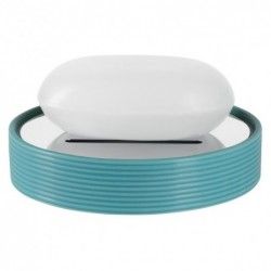 Porte savon Céramique TUBE RIBBED Bleu Spirella Spirella