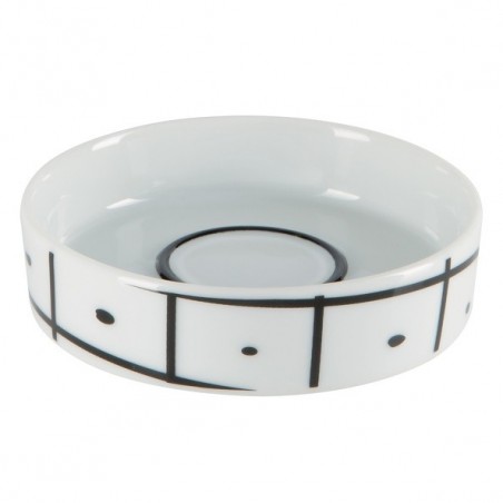 Spirella Porte savon Porcelaine VISBY Noir & Blanc Spirella