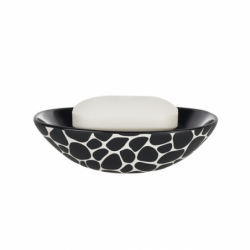 Spirella Porte savon Céramique DARWIN PEBBLE Noir Spirella