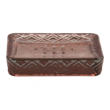 Porte savon verre recyclé CARMINA Terracotta Spirella Spirella