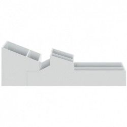 Spirella compartiment de rangement double ABS SKYLINE Blanc