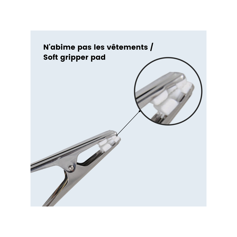 Lot de 10 Pinces à linge Inox MSV MSV