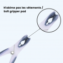 Lot de 12 Pinces à linge Bi matiere Gris MSV MSV