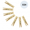 MSV Lot de 24 Pinces à linge Bois Geantes MSV