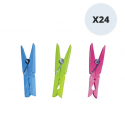 MSV Lot de 24 pinces à linge Plastique MSV