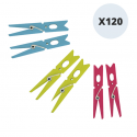 MSV Lot de 120 pinces à linge Plastique Incassables MSV