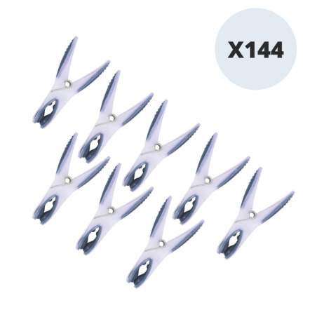 Lot de 144 Pinces à linge Bi-matiere anti-UV Gris MSV MSV