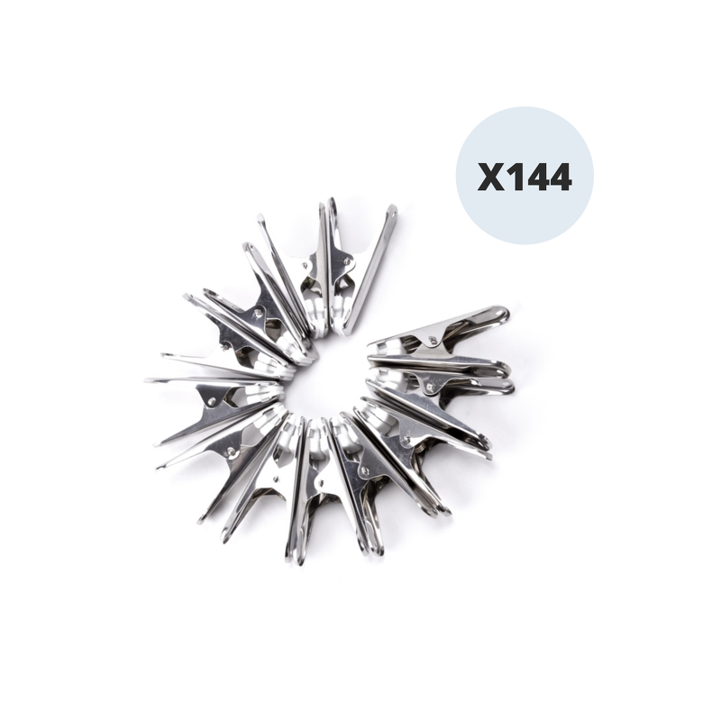 MSV Lot de 144 Pinces à linge En Inox MSV