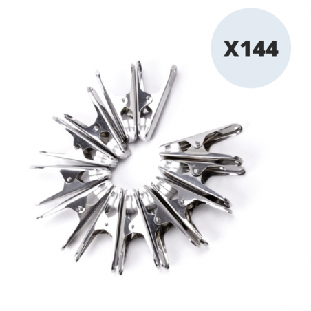 MSV Lot de 144 Pinces à linge En Inox MSV