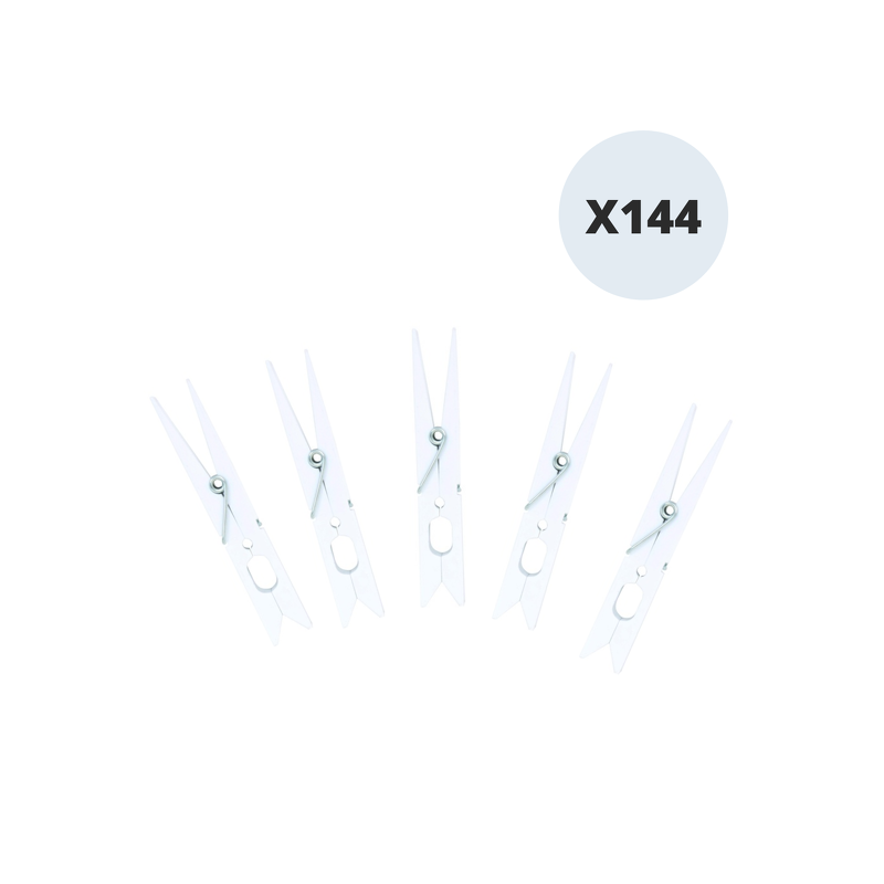 spirella Lot de 144 pinces à linge plastique géantes MSV