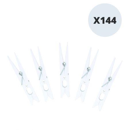 MSV Lot de 144 Pinces à linge Plastique Incassables MSV