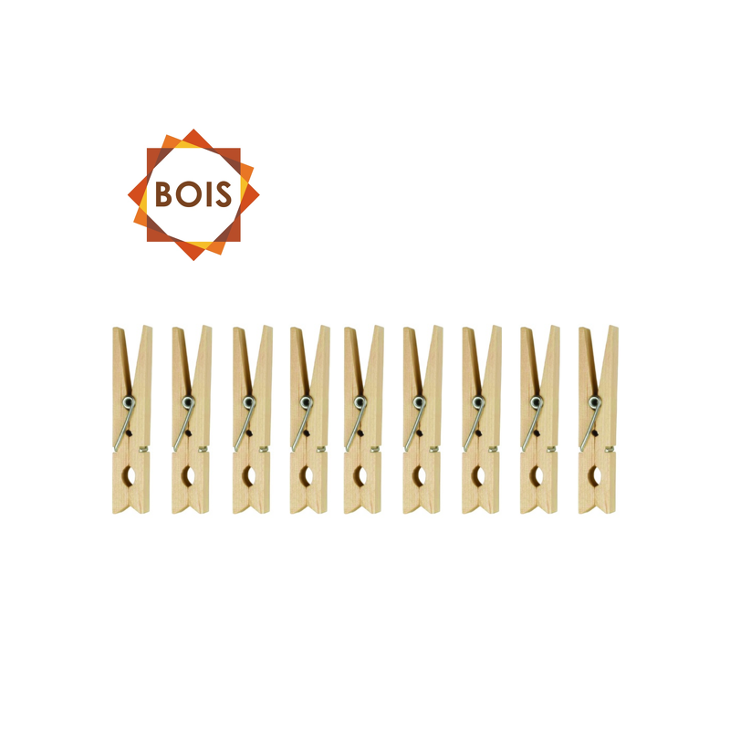 MSV Lot de 120 pinces à linge Bois MSV