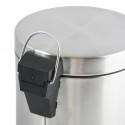 MSV Pattumiera da bagno a pedale in acciaio inox 5L Acciaio inox satinato MSV