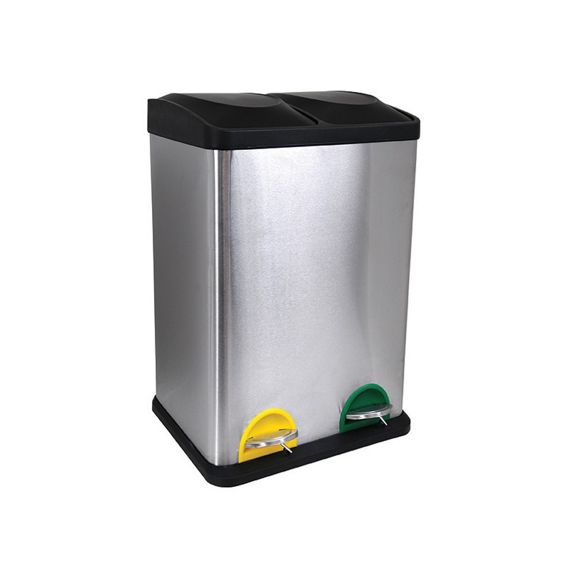 MSV Papelera Clasificación selectiva Acero Inoxidable 2x20L Acero MSV