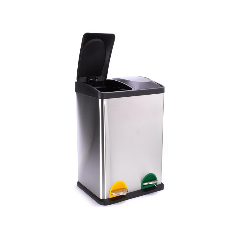 MSV Pedal wastebin Tri Sélectif Inox 2x20L Brushed MSV