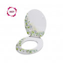 MSV WC-Sitz MDF SOFAIA Blumenmuster  Edelstahlscharniere MSV