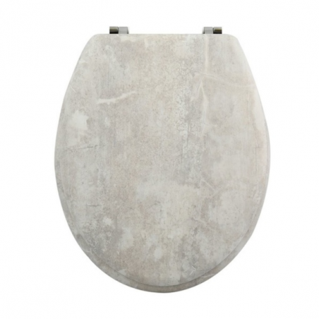 Abattant Wc MDF Gris - Charnières Inox MSV MSV