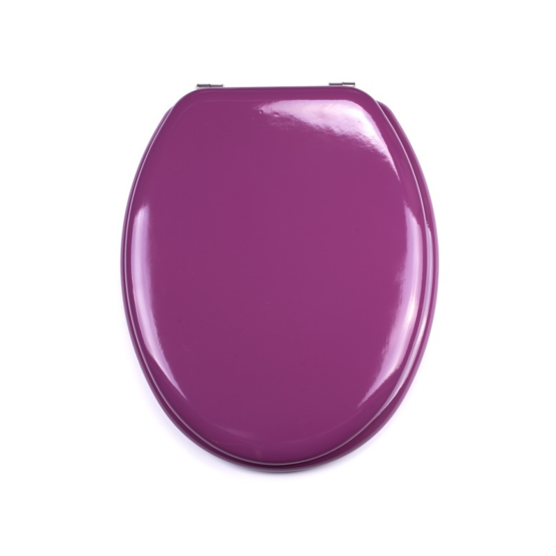 MSV Toilet Seat MDF CLÉO Purple- Stainless Steel Hinges MSV