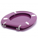MSV Toilet Seat MDF CLÉO Purple- Stainless Steel Hinges MSV